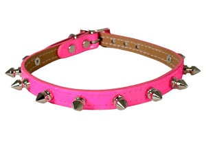 SPIKE CHOKER PINK