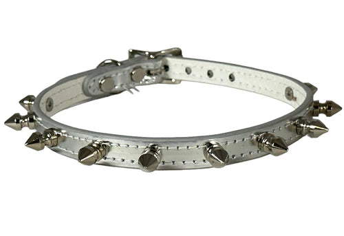 SPIKE CHOKER SILVER
