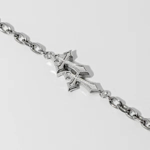 DOUBLE CROSS DAINTY BRACELET