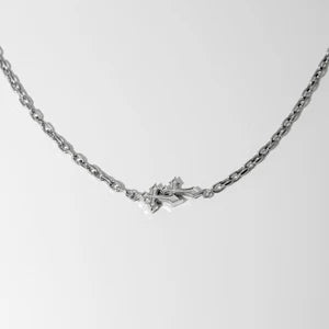 DOUBLE CROSS DAINTY NECKLACE