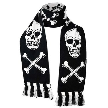 SKULL CROSSBONE KNIT SCARF