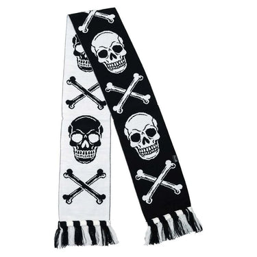 SKULL CROSSBONE KNIT SCARF