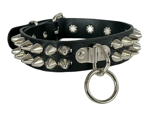 2 ROW UK77 BONDAGE LOOP CHOKER BLACK