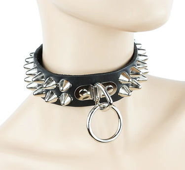 2 ROW UK77 BONDAGE LOOP CHOKER BLACK
