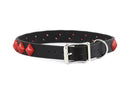 DIAMOND STUD CHOKER BLACK/RED STUDS