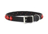 DIAMOND STUD CHOKER BLACK/RED STUDS