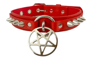 PENTAGRAM/UK77 CHOKER RED