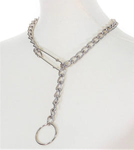 SAFETY PIN & RING CHAIN