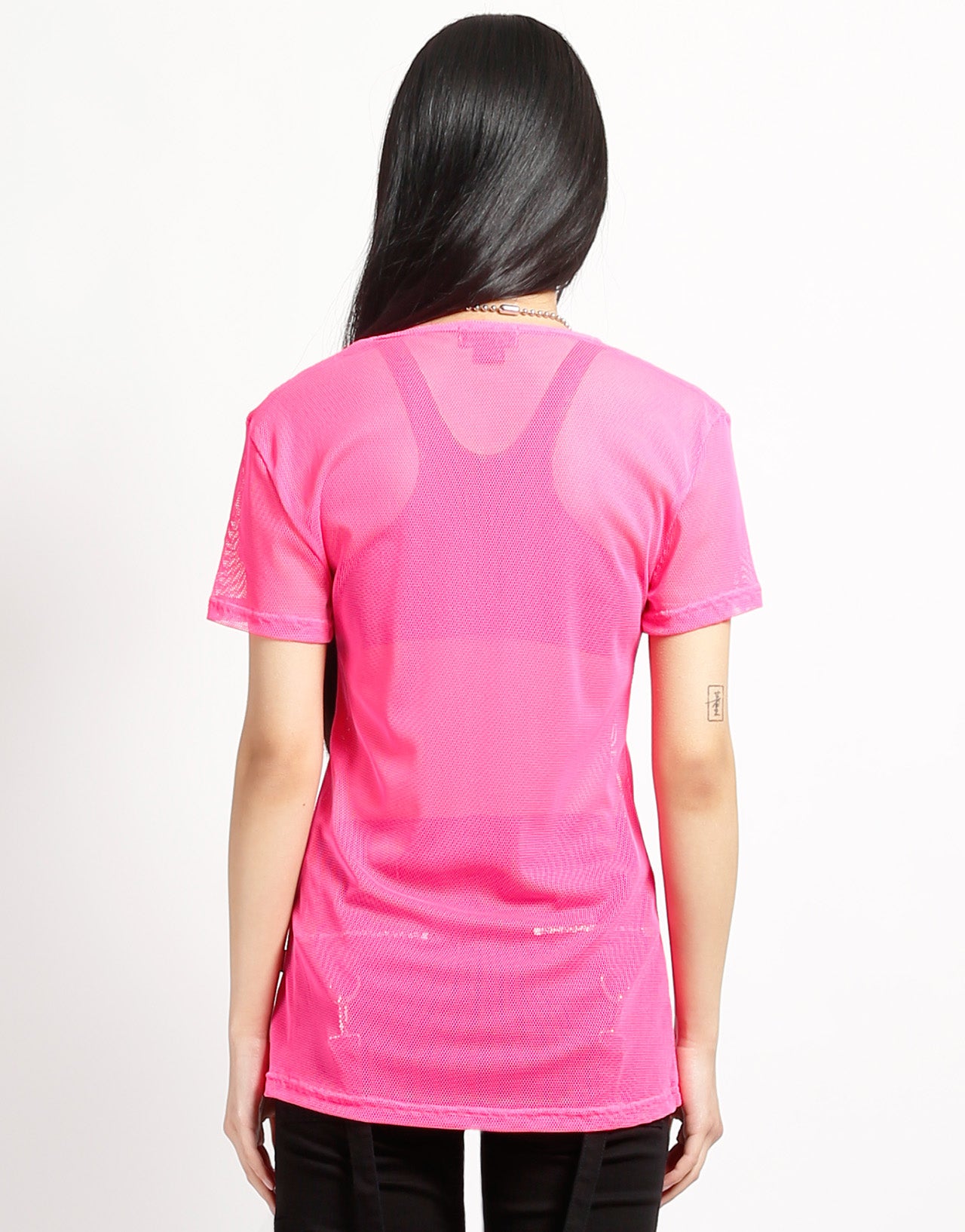 SHORT SLEEVE FISHNET PINK