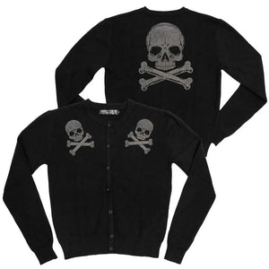 SKULL STUDDED CARDIGAN