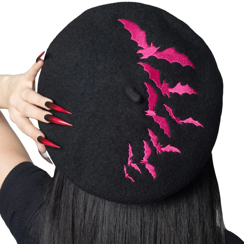 BAT REPEAT BERET BLK/PNK