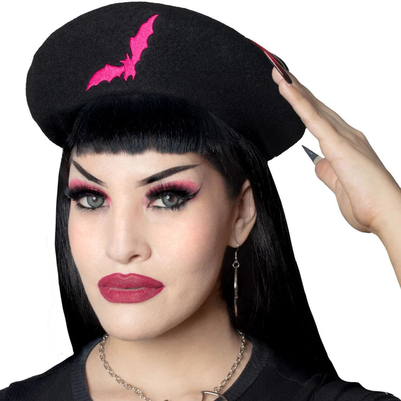 BAT REPEAT BERET BLK/PNK