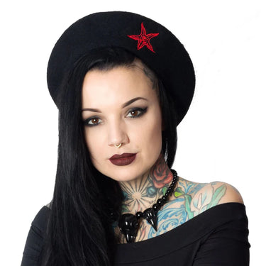 GOAT HEAD BERET BLACK