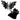 BAT MEDIUM HAIR CLIP SET BLACK