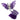 BAT MEDIUM HAIR CLIP SET PURPLE