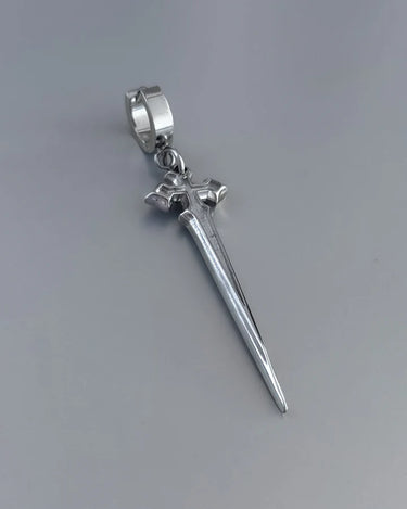 STILETTO CROSS DROP EARRING