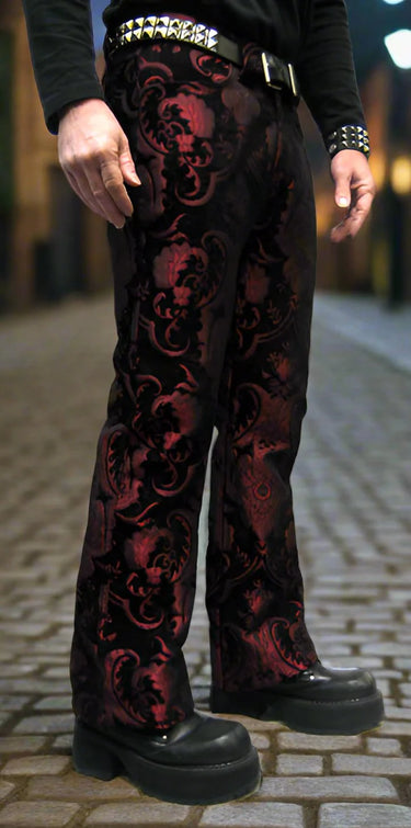 TAPESTRY PANTS RED/BLACK