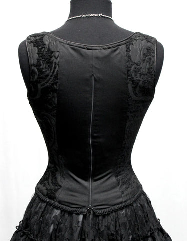 PIN BODICE TOP BLACK