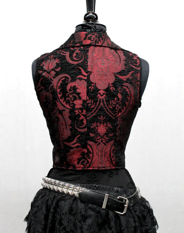 MARQUESA VEST RED/BLACK TAPESTRY