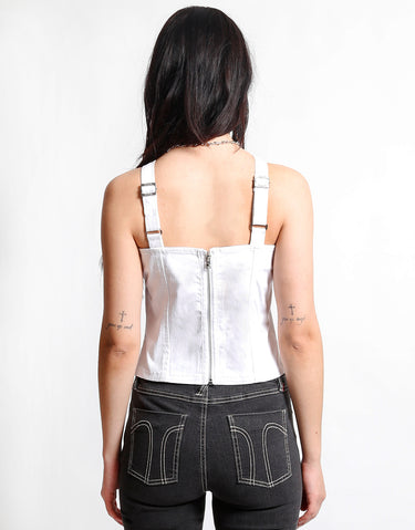 LACED UP CORSET WHITE