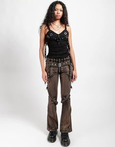 POWER BELT PANT BLACK STEAM WASH