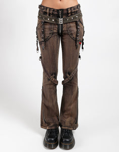 POWER BELT PANT BLACK STEAM WASH