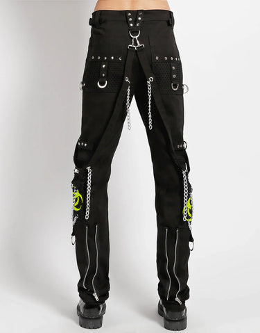 BIOHAZARD BONDAGE PANT BLK/LIME