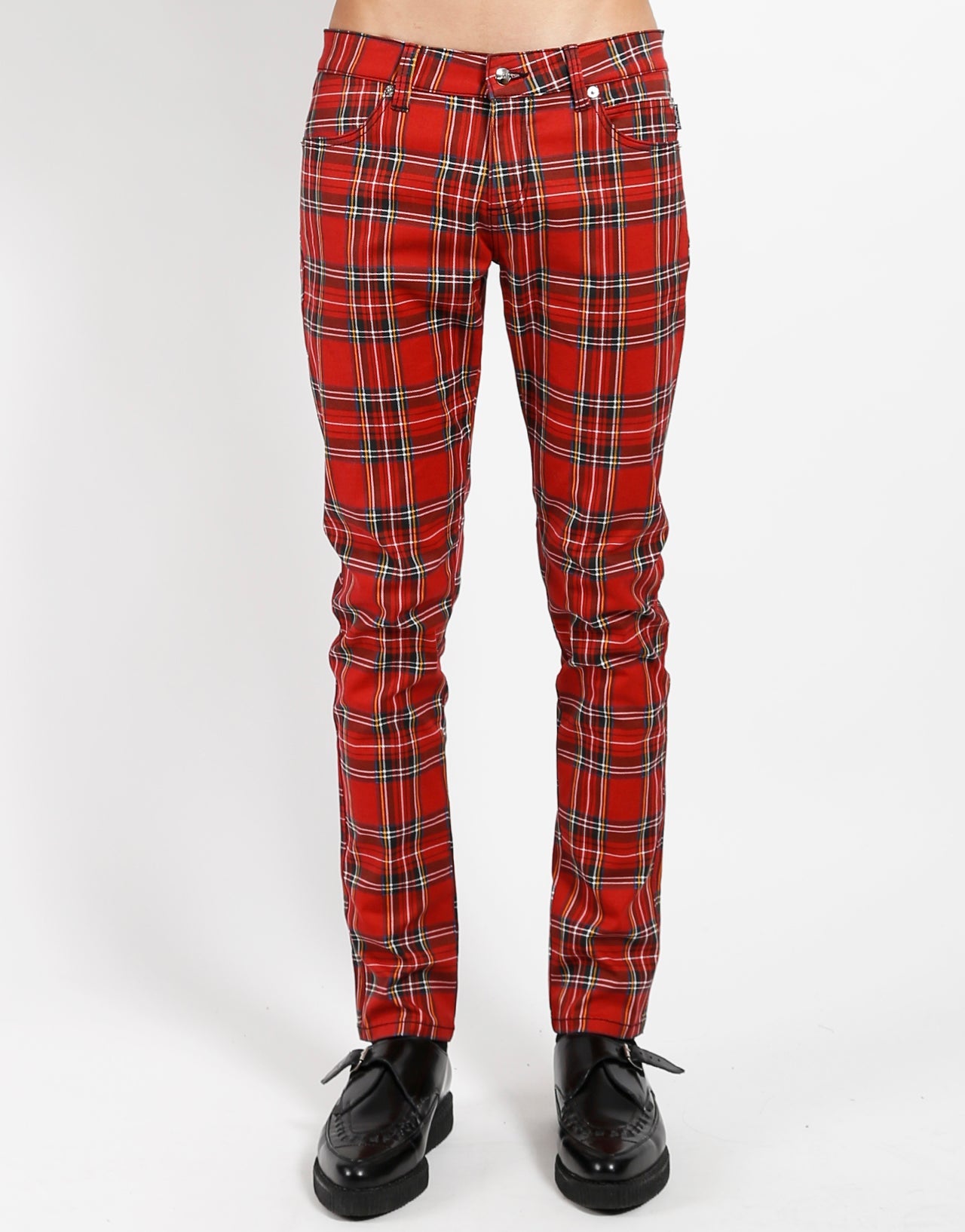Mens checkered skinny jeans hotsell