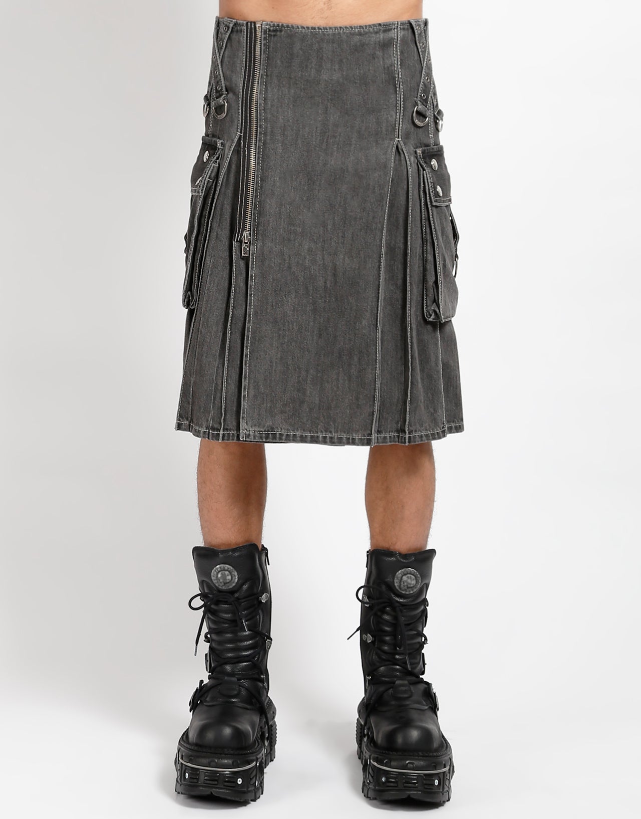 SUPER KILT BLACK DENIM