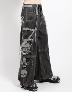 SUPER SKULL DENIM PANT GREY SKULL – trashandvaudeville