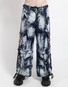 SKULL INDIGO DENIM STORM WASH PANT