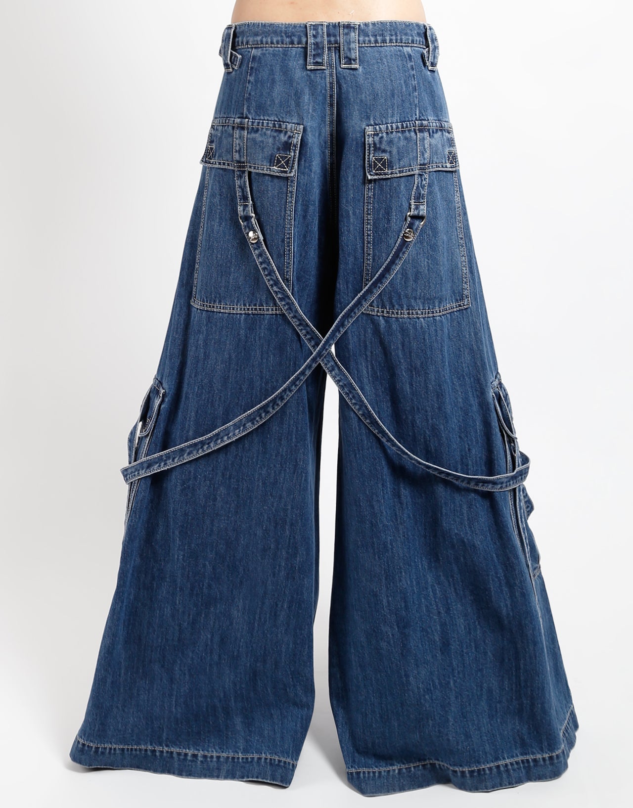 BOOSTER STRAP PANT INDIGO DENIM trashandvaudeville BOOSTER STRAP PANT INDIGO DENIM trashandvaudeville