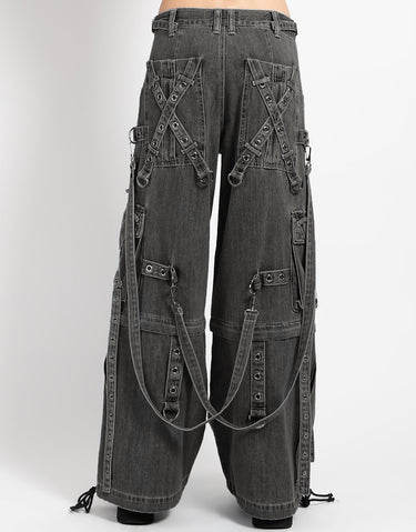 X-STRAP PANT BLACK DENIM