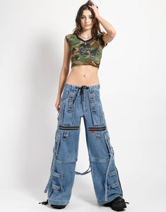 X-STRAP PANT LIGHT BLUE DENIM – trashandvaudeville