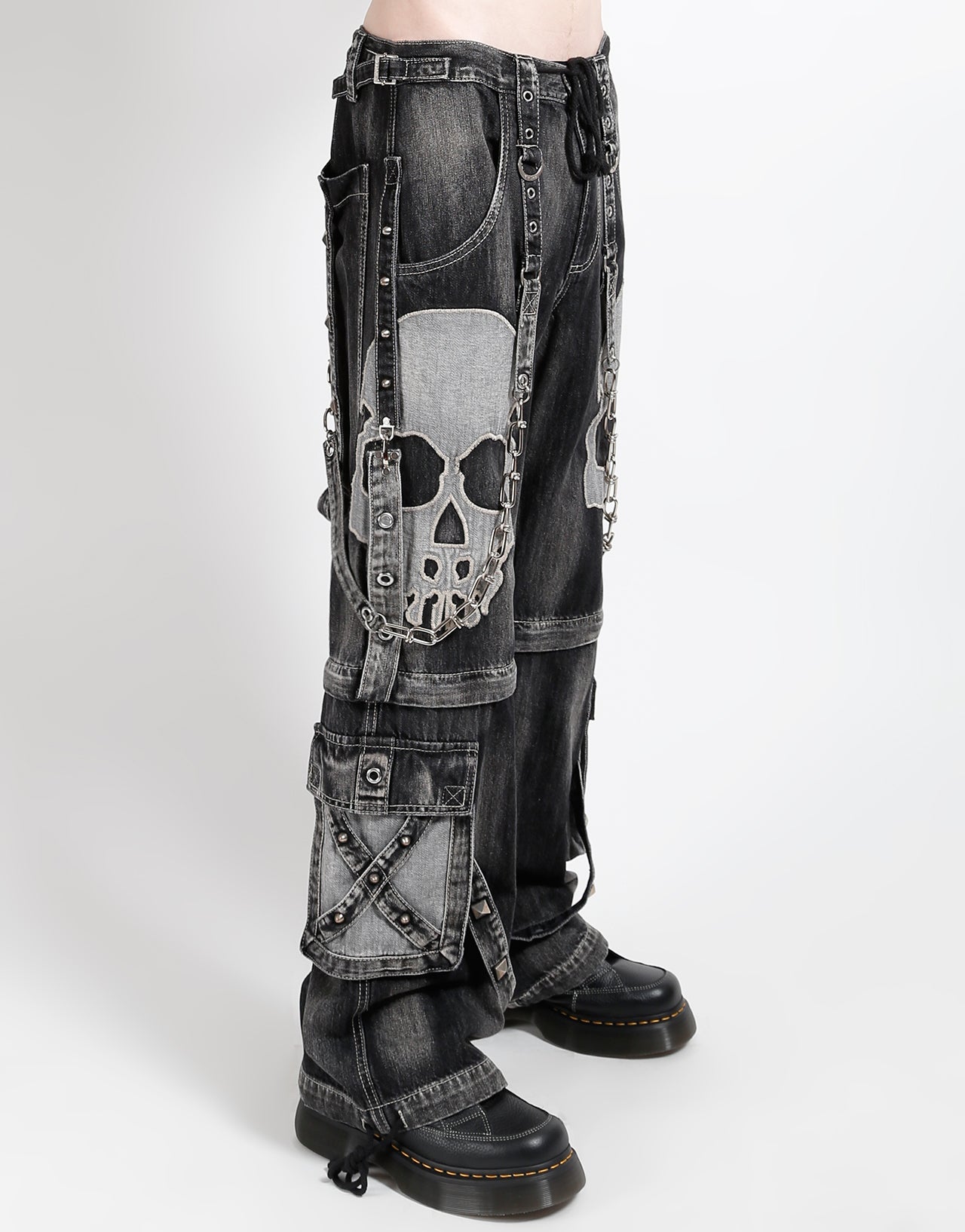 SCARE DARK STREET PANT FOG WASH BLACK DENIM