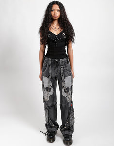 SCARE DARK STREET PANT FOG WASH BLACK DENIM