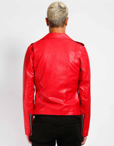 FAUX LEATHER CLASSIC RED MOTO