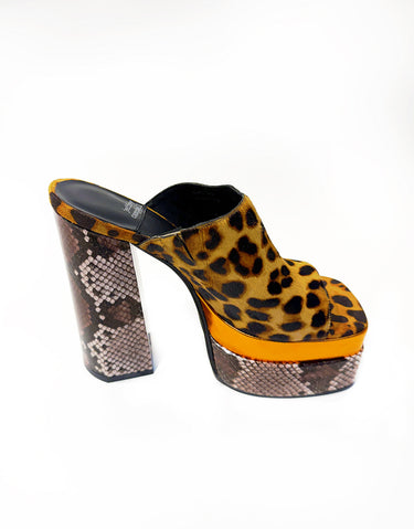 LUNA LUV ANIMAL PRINT PLATFORM SANDAL
