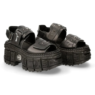 M-BIOS123-C5 BLACK PLATFORM SANDAL