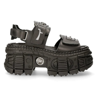 M-BIOS123-C5 BLACK PLATFORM SANDAL