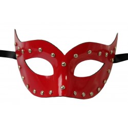 STUDDED CAT MASK RED