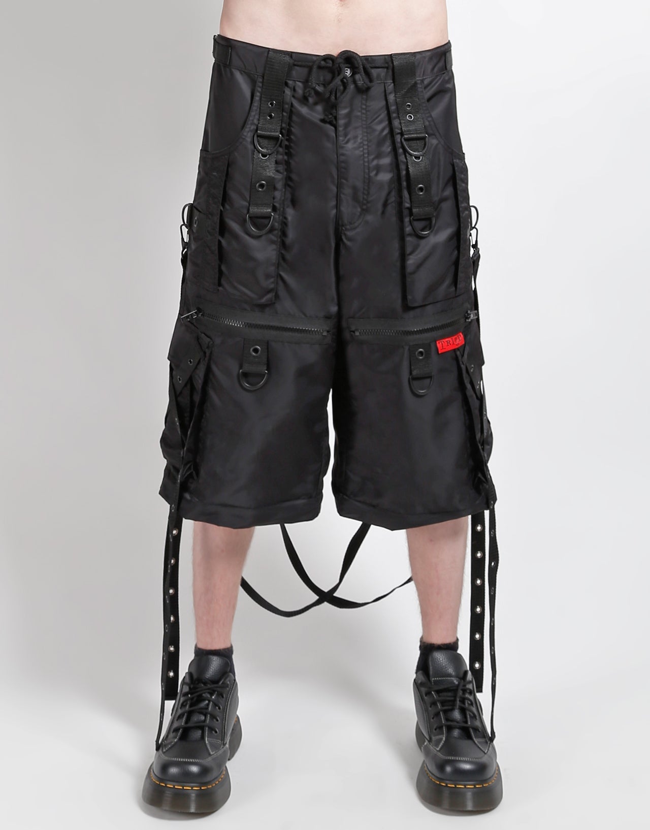 X-STRAP ZIP OFF SPACE OUT PANT BLACK
