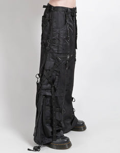 X-STRAP ZIP OFF SPACE OUT PANT BLACK