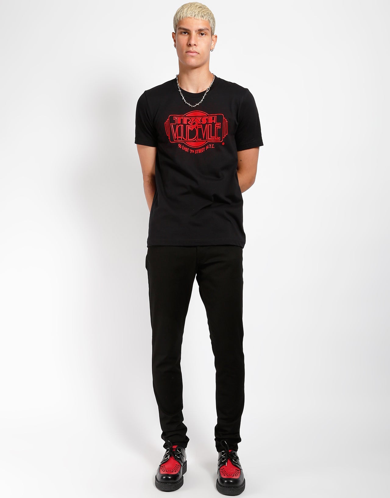 Black & Red Trash & Vaudeville Logo T-Shirt