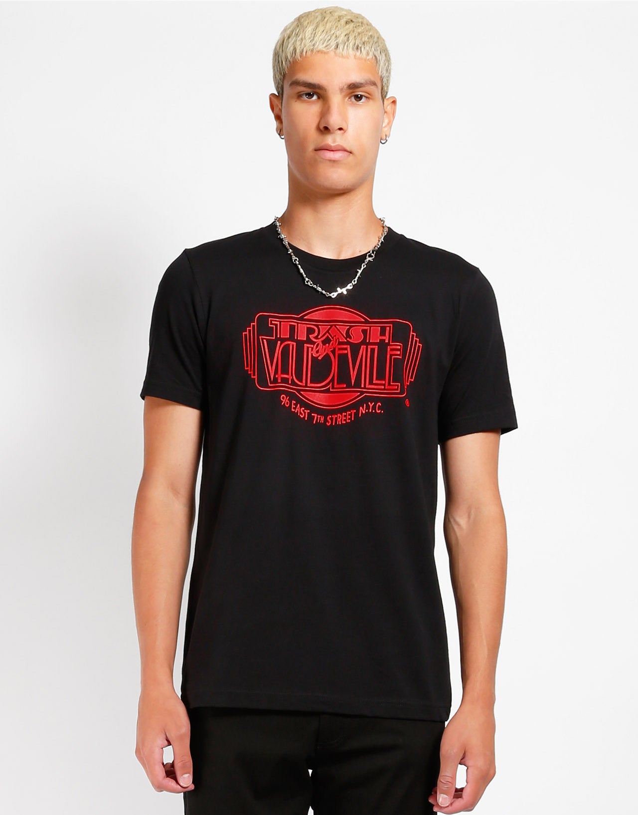Black & Red Trash & Vaudeville Logo T-Shirt