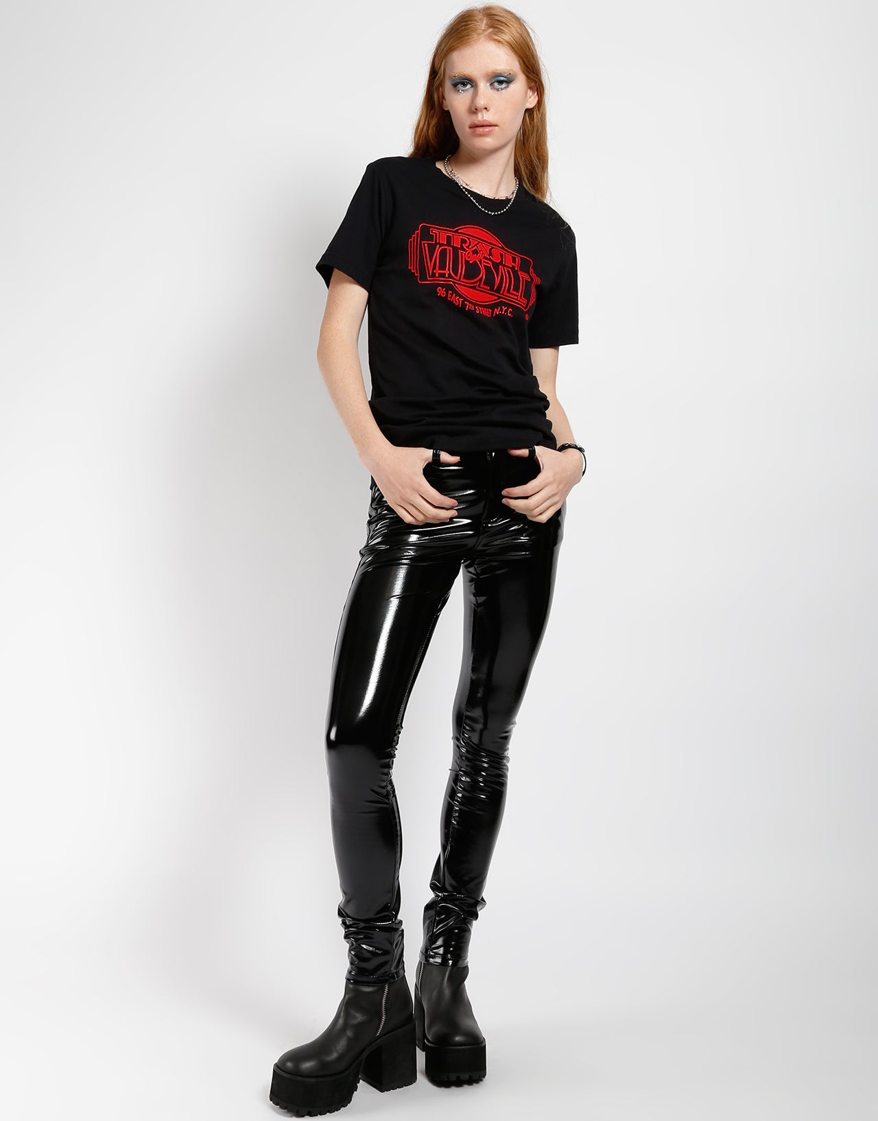 Black & Red Trash & Vaudeville Logo T-Shirt