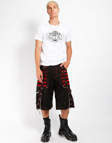 White & Black Trash & Vaudeville Logo T-Shirt