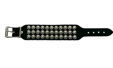 3 ROW CONICAL STUD BRACELET