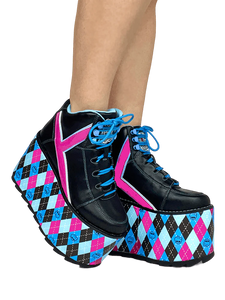 QOZMO MONSTER HIGH BLACK MULTI PLATFORM SNEAKER