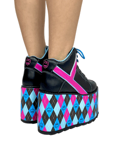 QOZMO MONSTER HIGH BLACK MULTI PLATFORM SNEAKER